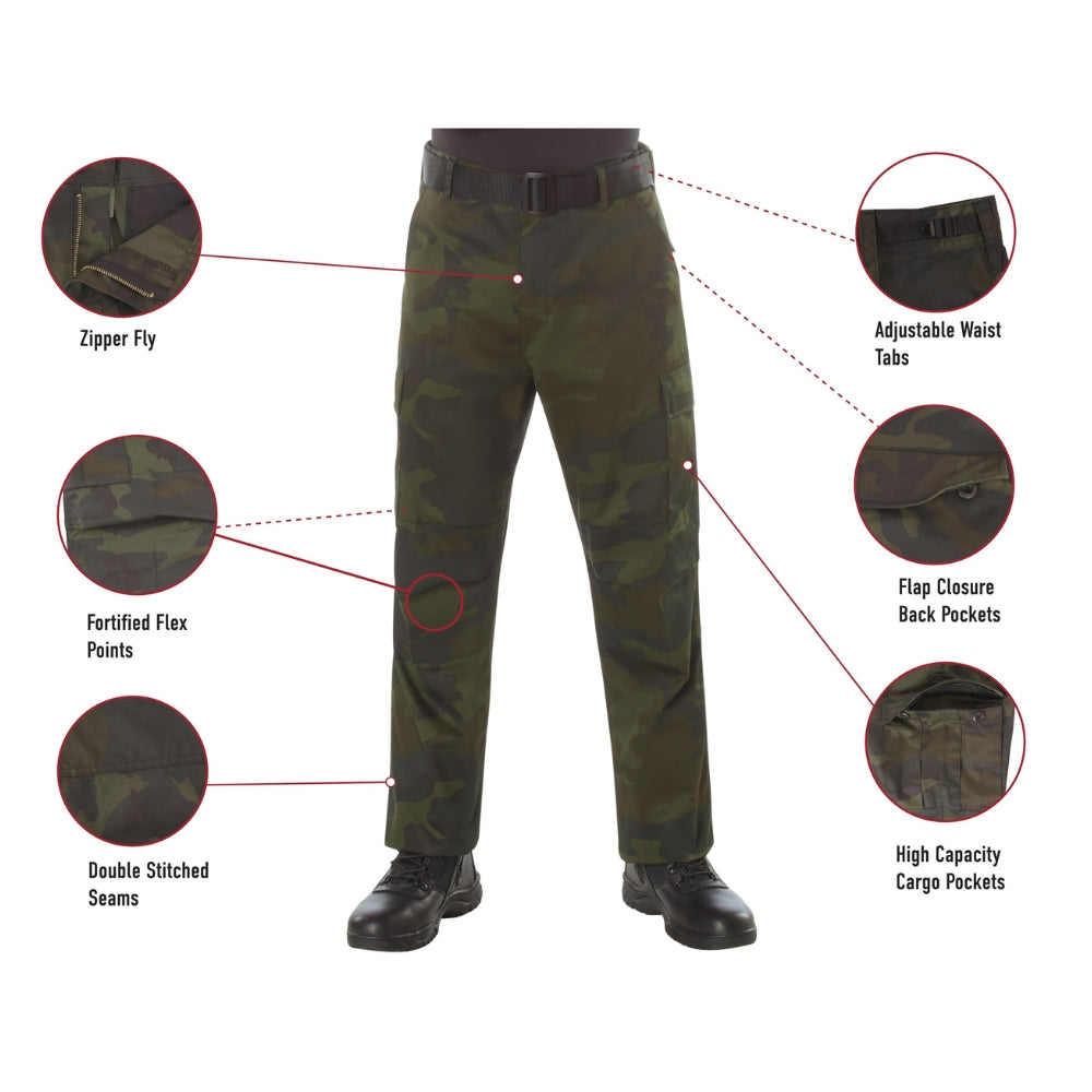 Rothco Midnight Camo Tactical BDU Pants (Midnight Black Camo) - 8