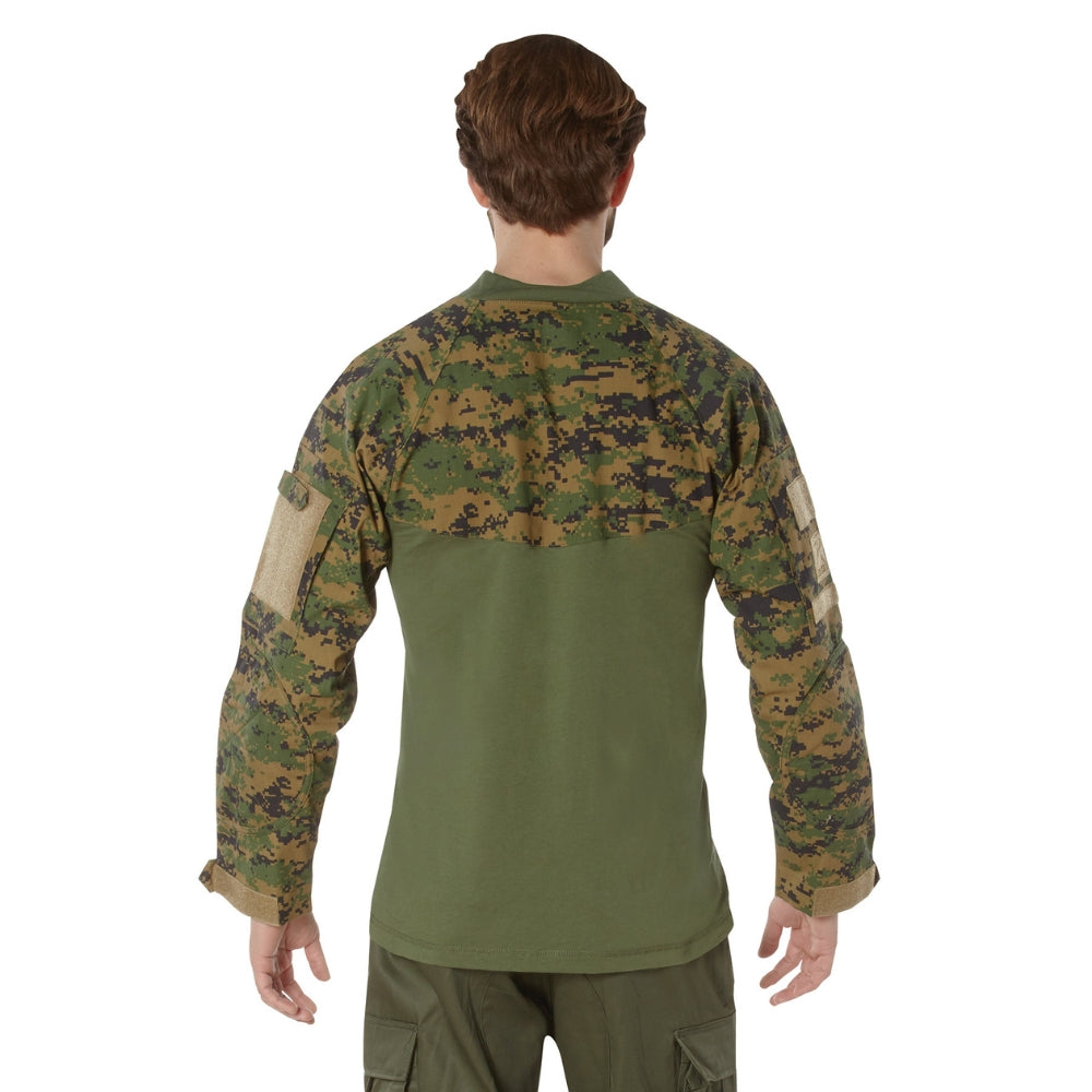 Rothco Military NYCO FR Fire Retardant Combat Shirt (Woodland Digital Camo) - 3
