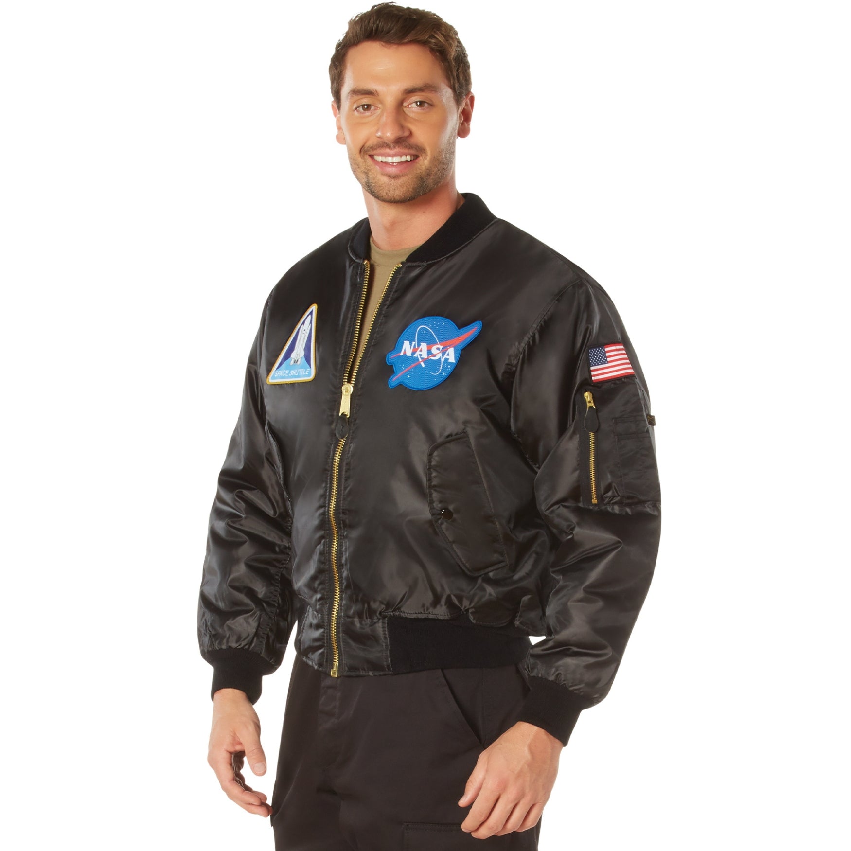 Rothco NASA MA-1 Flight Jacket - Black | All Security Equipment - 2
