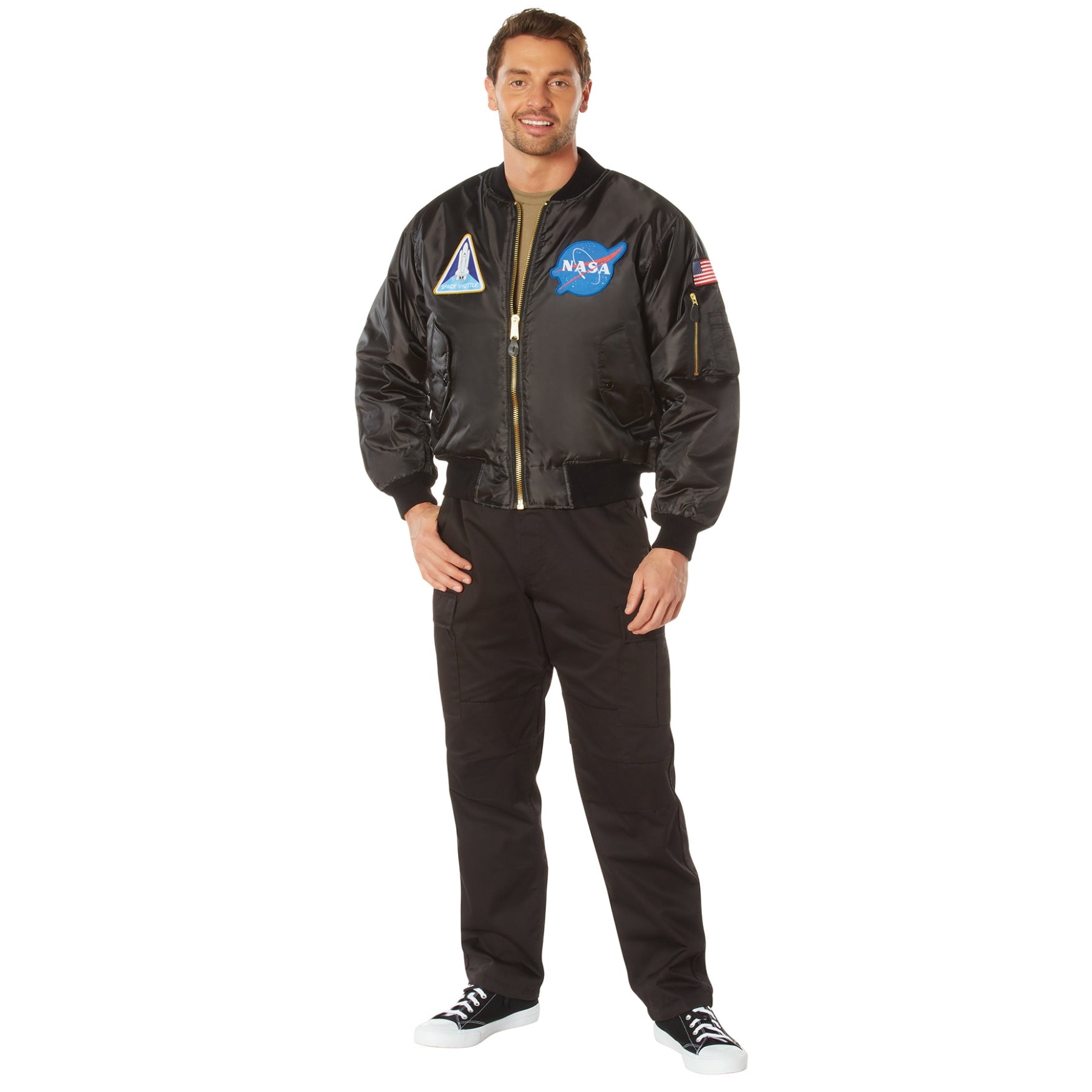 Rothco NASA MA-1 Flight Jacket - Black | All Security Equipment - 3