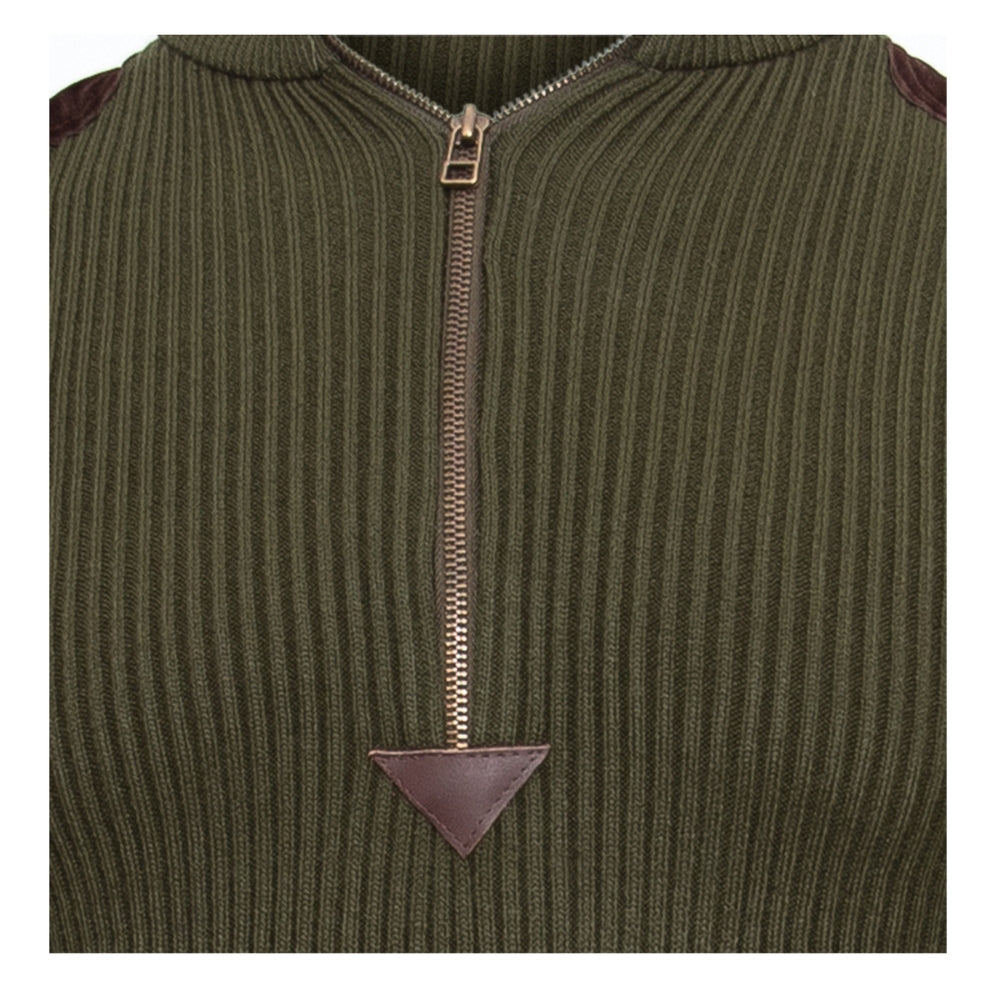 Rothco Quarter Zip Acrylic Commando Sweater (Olive Drab)
