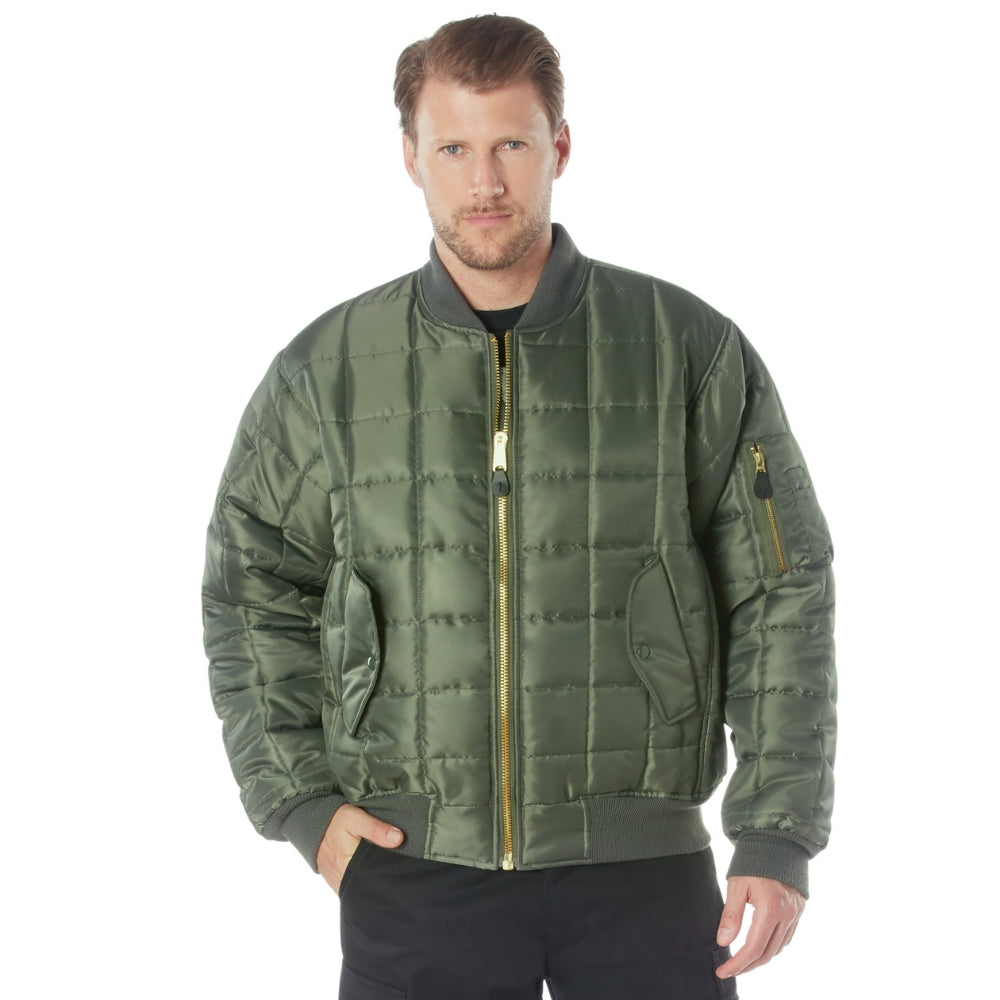 Rothco Quilted MA-1 Flight Jacket (Sage Green) | All Security Equipment - 1