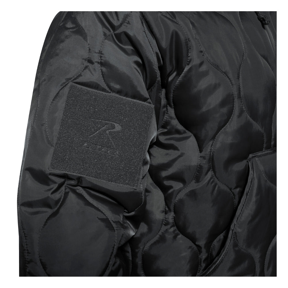 Rothco Quilted Woobie Hooded Sweatshirt (Black) - 6