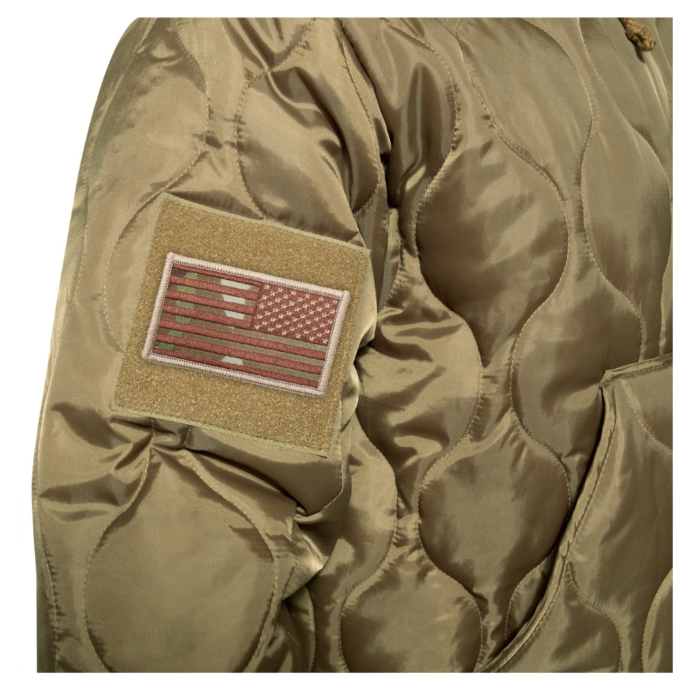 Rothco Quilted Woobie Hooded Sweatshirt (Coyote Brown) - 7