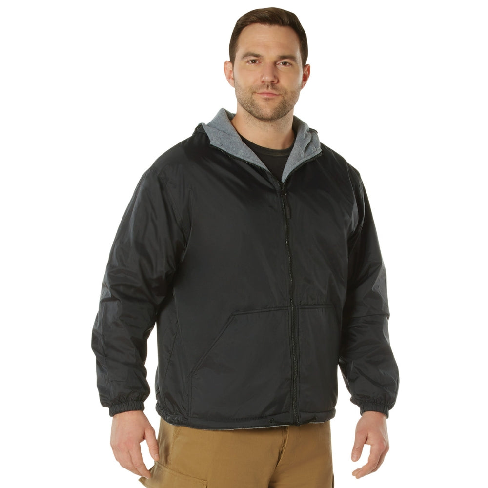 Rothco Reversible Lined Jacket With Hood (Black) - 2