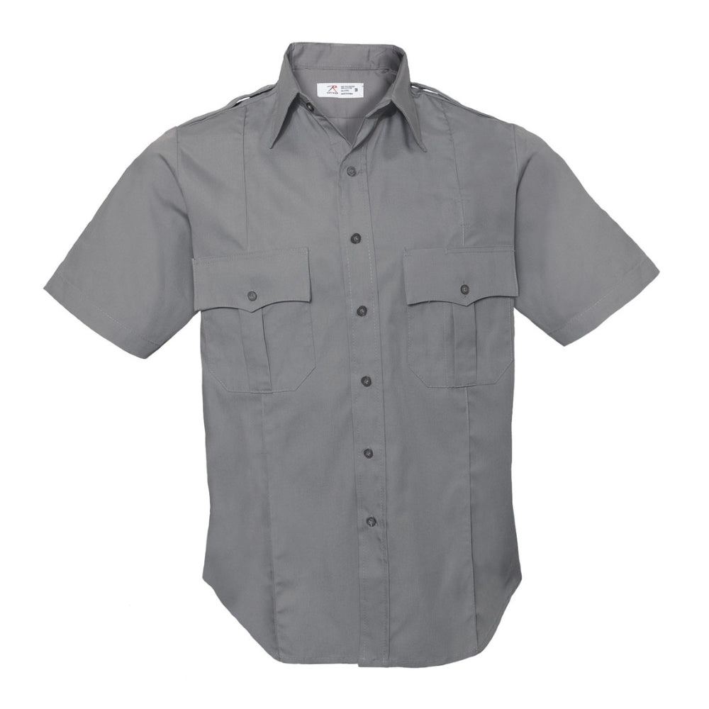 slim fit dress slacks Liberty Uniform 100% Polyester Police/Guard Shirt (Nickel Grey) | Size: 4X/36-37 main image 1