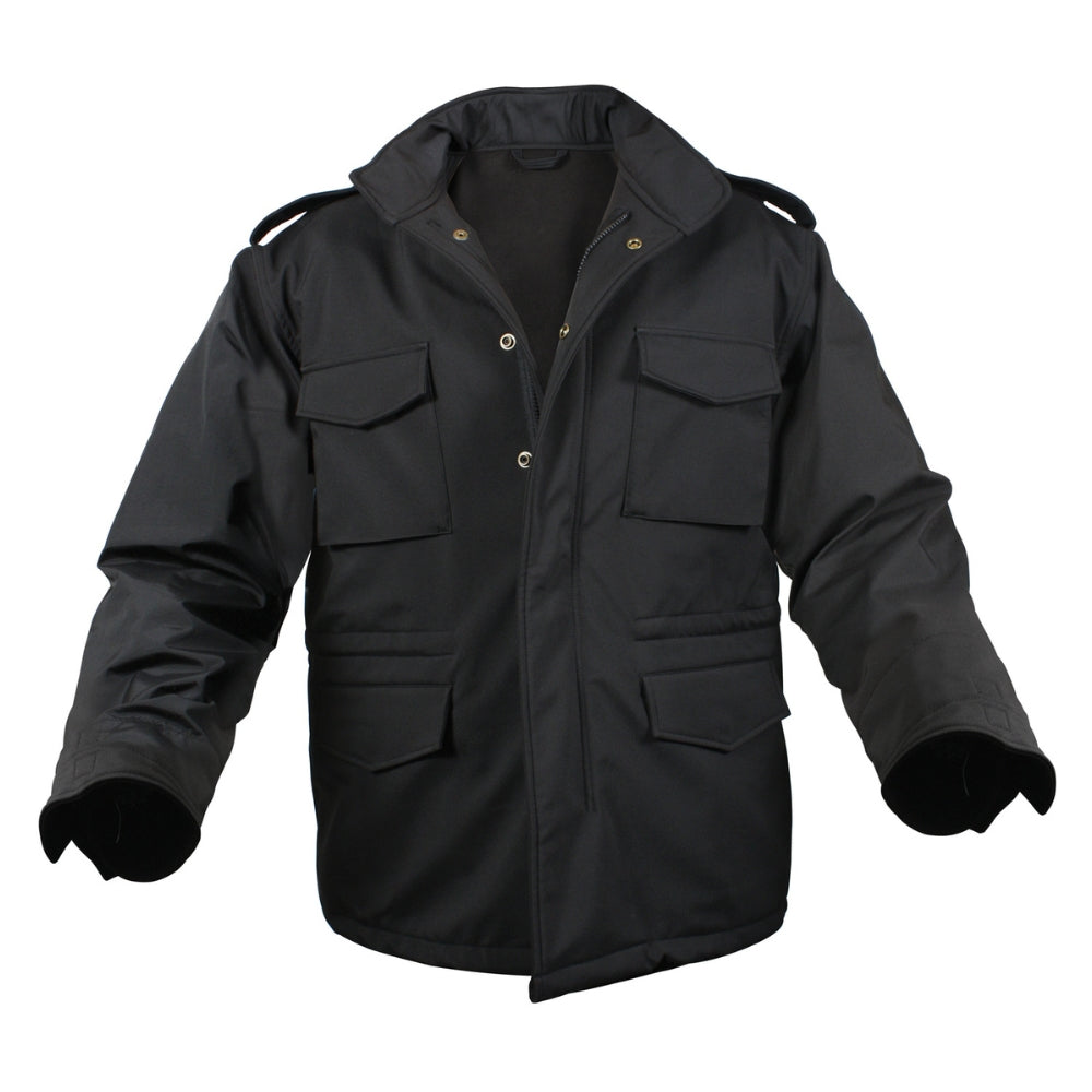 Rothco Soft Shell Tactical M-65 Field Jacket (Black)
