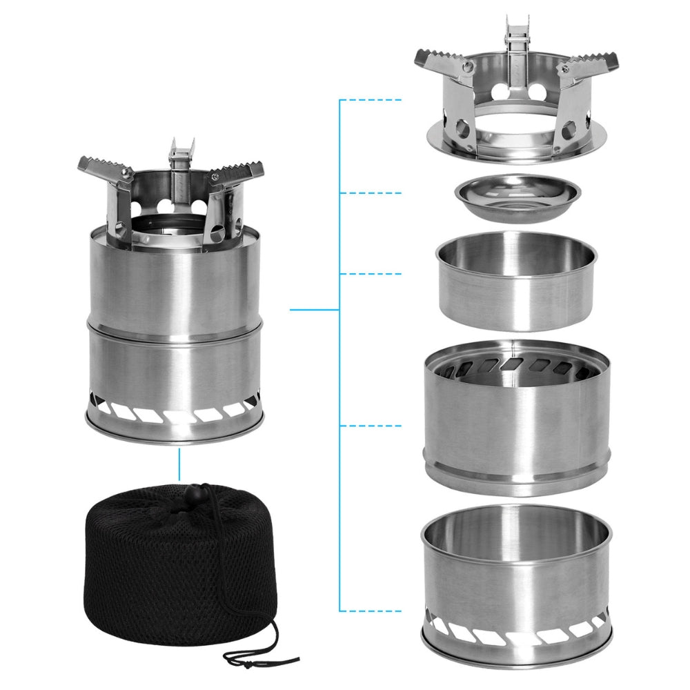 Rothco Stainless Steel Portable Camping and Backpacking Stove 613902015197 - 1