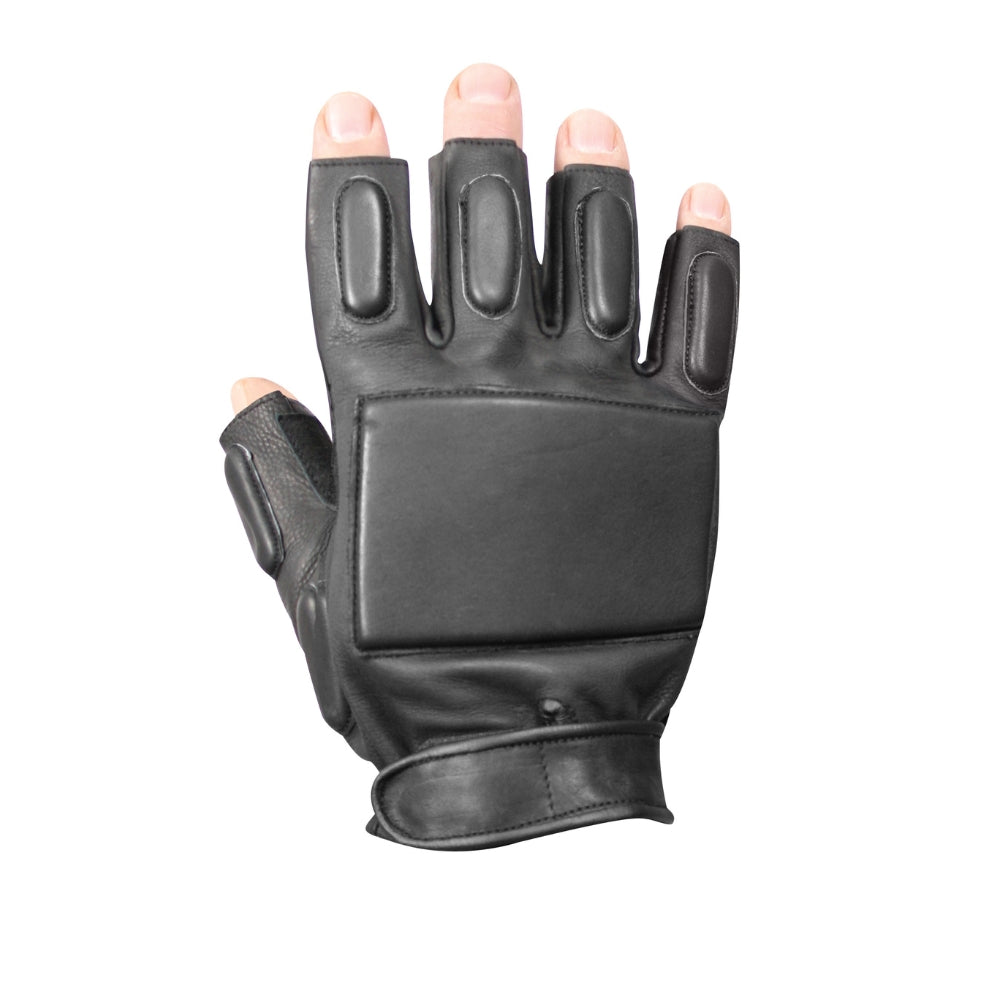 Rothco Tactical Fingerless Rappelling Gloves - Black, Small 