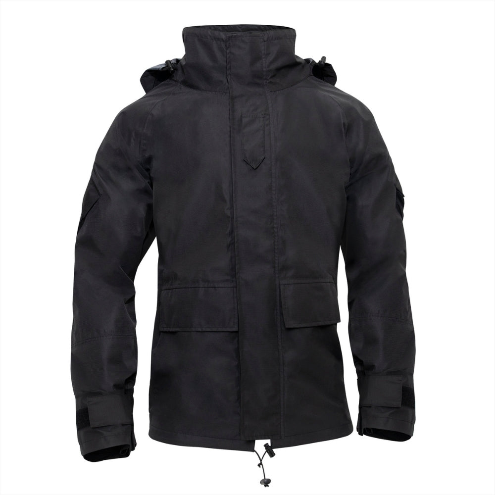 Rothco Tactical Hard Shell Waterproof Jacket - Black - 1Rothco Tactical Hard Shell Waterproof Jacket - Black -1
