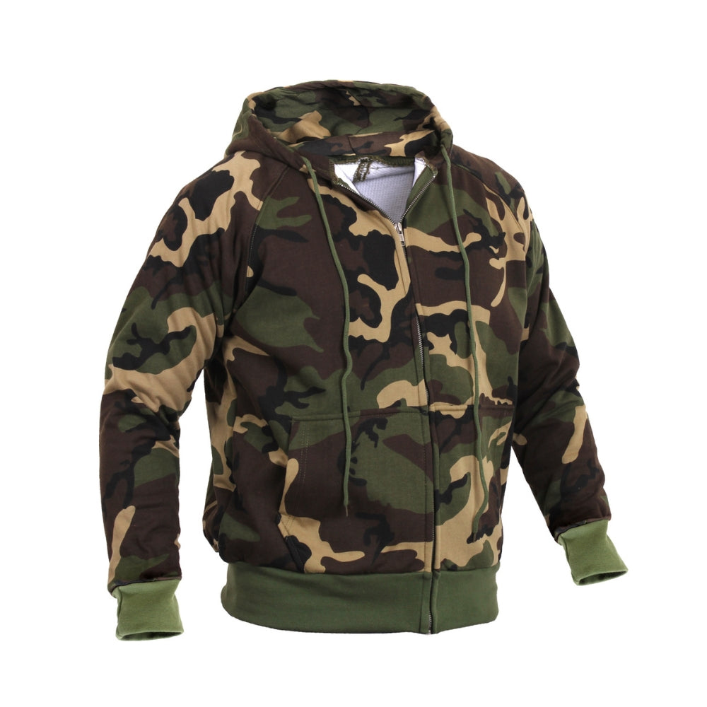 Rothco Thermal Lined Hooded Sweatshirt (Woodland Camo) - 3