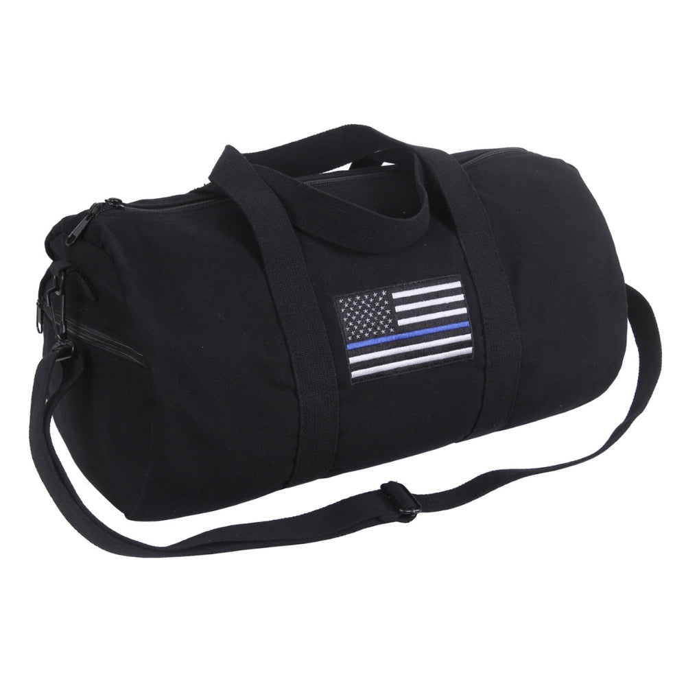 Rothco Thin Blue Line Canvas Shoulder Duffle Bag 613902223004