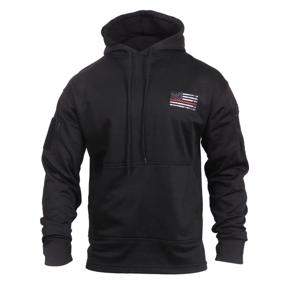 Rothco Thin Red Line Concealed Carry Hoodie (Black) - 1