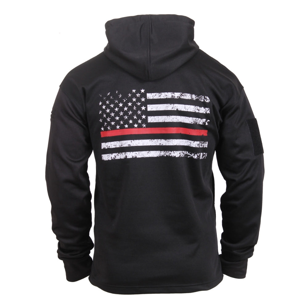 Rothco Thin Red Line Concealed Carry Hoodie (Black) - 2