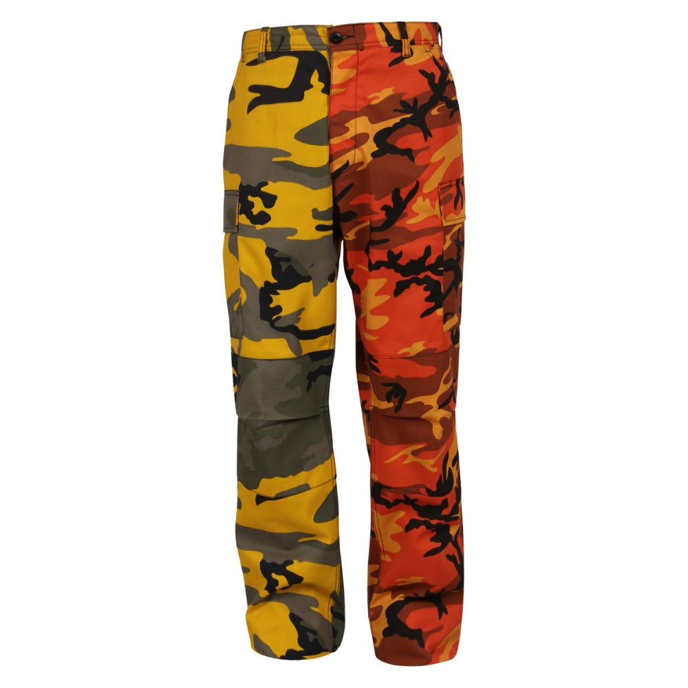 Rothco Two-Tone Camo BDU Pants (Stinger Yellow / Savage Orange Camo)