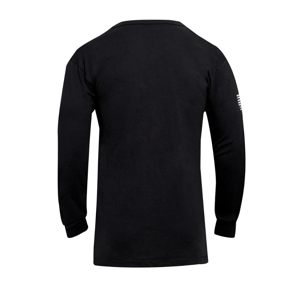 Rothco US Flag Long Sleeve T-Shirt (Black) | All Security Equipment - 4