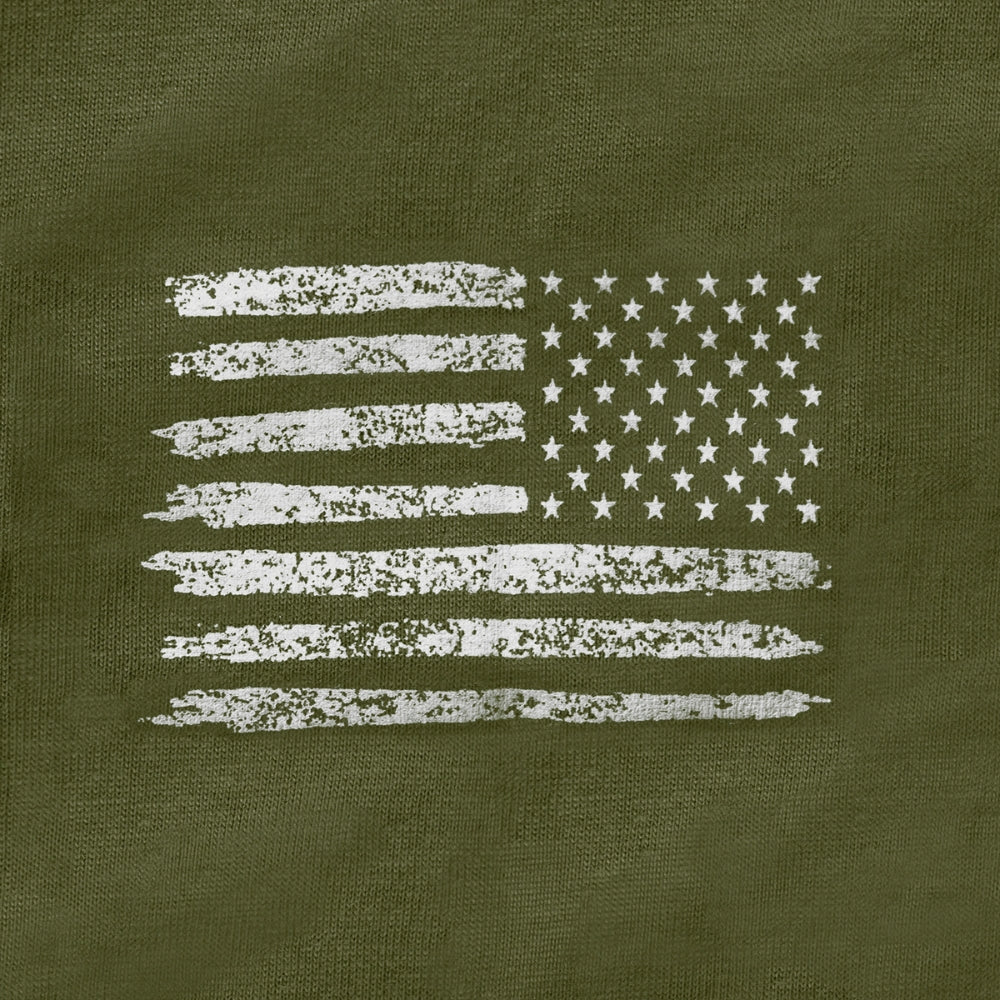 Rothco US Flag Long Sleeve T-Shirt (Olive Drab) - 4