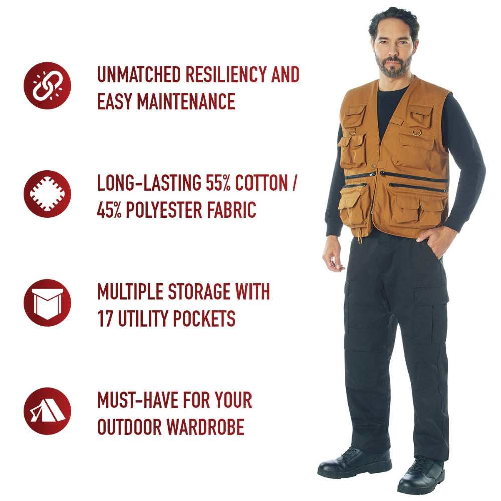 Rothco Uncle Milty Travel Vest (Work Brown) | All Security Equipment - 5