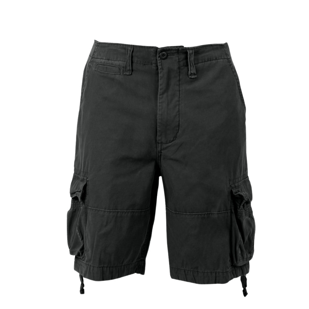 Rothco Vintage Infantry Utility Shorts (Black) | All Security Equipment - 1