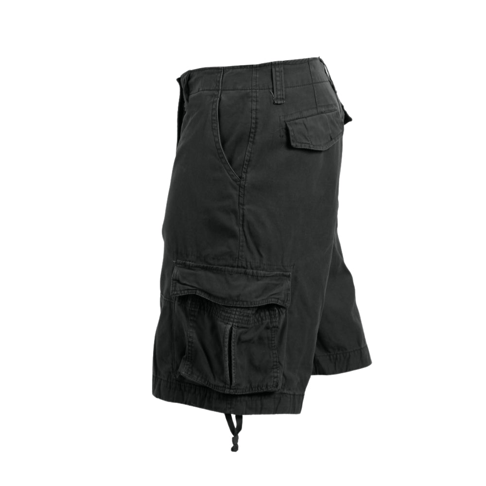 Rothco Vintage Infantry Utility Shorts (Black) | All Security Equipment - 2