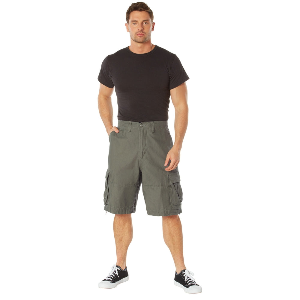 Rothco Vintage Infantry Utility Shorts (Olive Drab) - 4