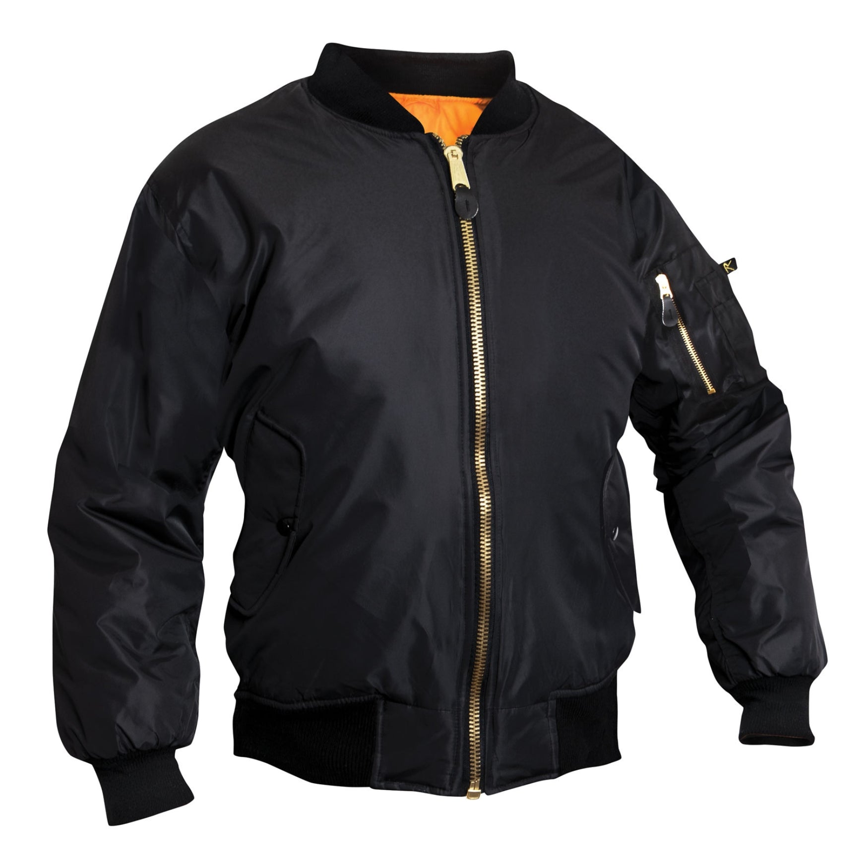 Rothco Womens MA-1 Flight Jacket - Black All Security Equipment