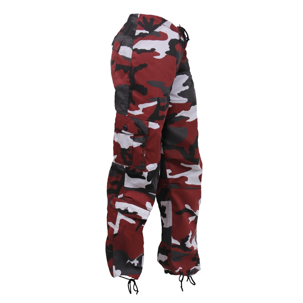 Rothco Womens Paratrooper Colored Camo Fatigues (Red Camo)