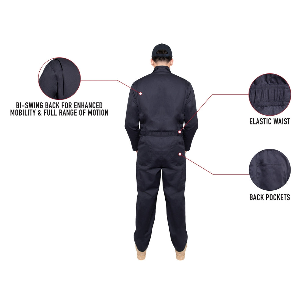Rothco Workwear Coverall (Black) | All Security Equipment - 10