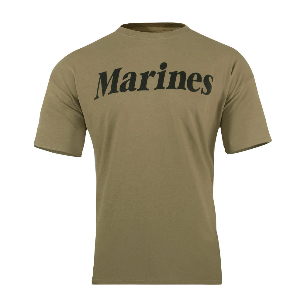 Rothco AR 670-1 Marines Physical Training T-Shirt Coyote Brown | ASE