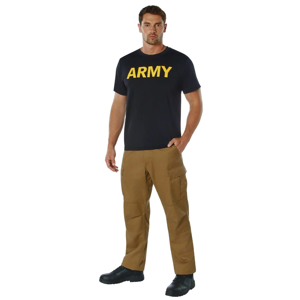 Rothco Army T-Shirt - Black / Gold | ASE