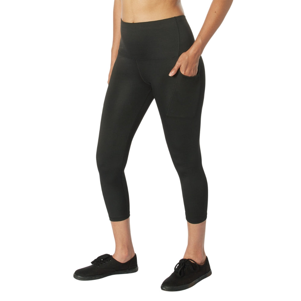 Rothco Womens Essential Leggings with Pockets - Black | ASE