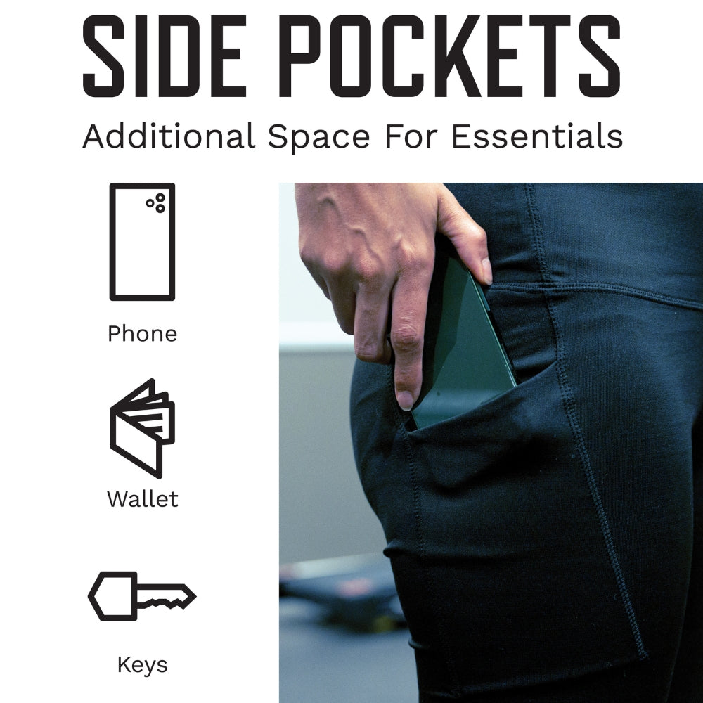 Rothco Womens Essential Leggings with Pockets - Black | ASE
