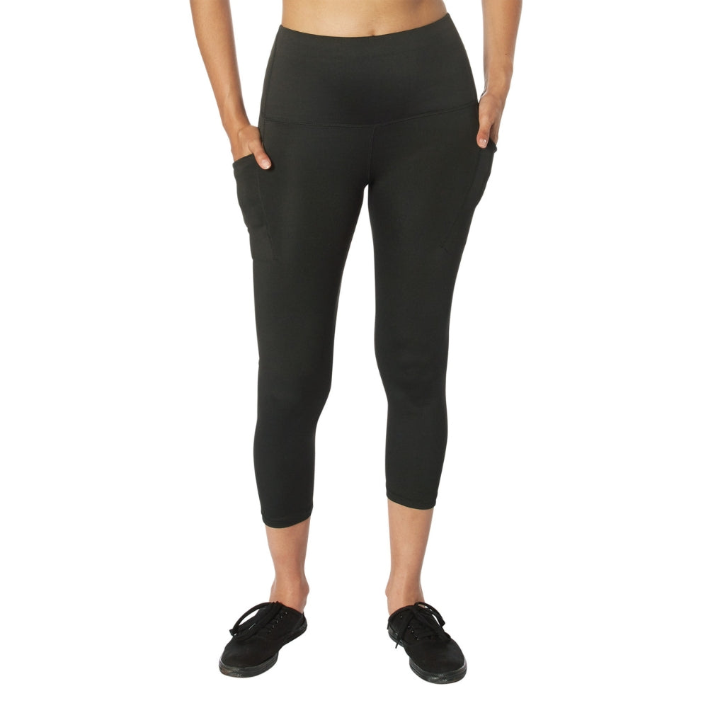 Rothco Womens Essential Leggings with Pockets - Black | ASE