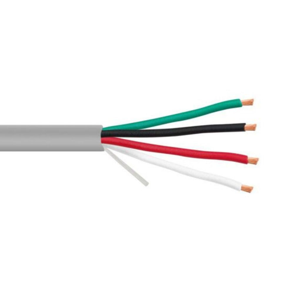 SCP 4C/14 AWG Unshielded Audio Cable PVC-Gray (1000 ft. Spool) 14/4-GY