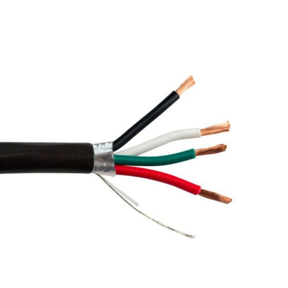 SCP 4C/18AWG Shielded Direct Burial Cable Black 1000 ft. 18/4SHDB