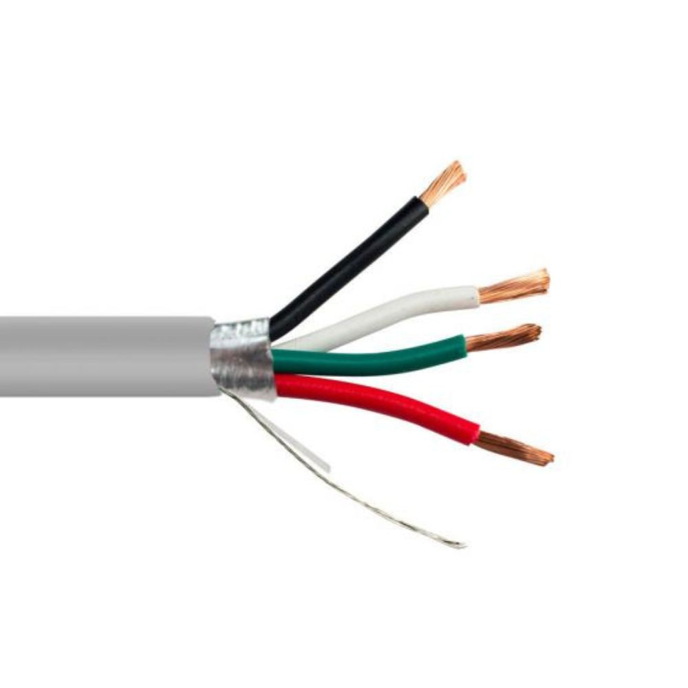 SCP 4C/22 AWG Shielded Audio Cable PVC-Gray 500 ft. Box 22/4SH-GY-500