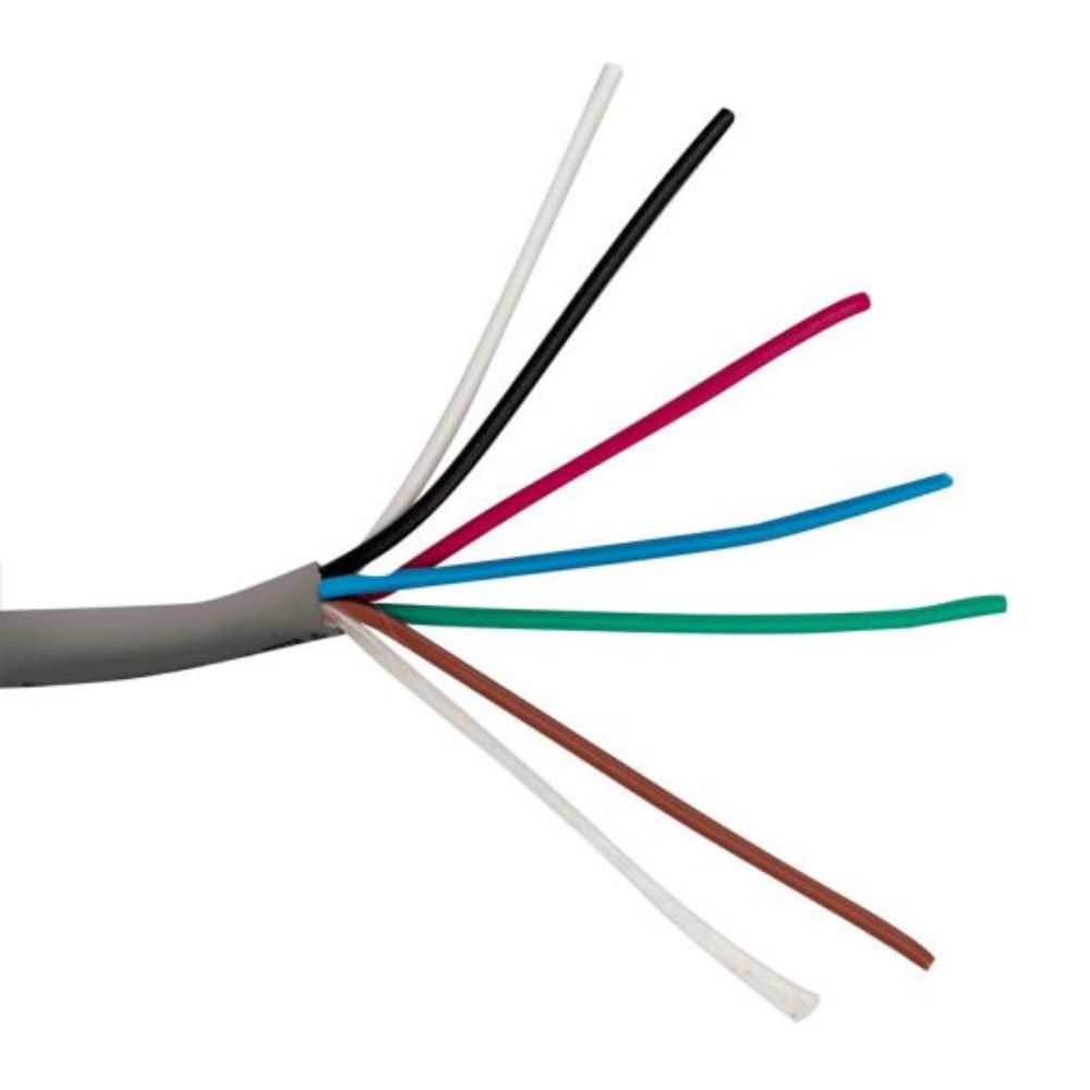 SCP 6C/22 Stranded Security Alarm Cable PVC-Gray 1000 ft. Box 22/6-GY