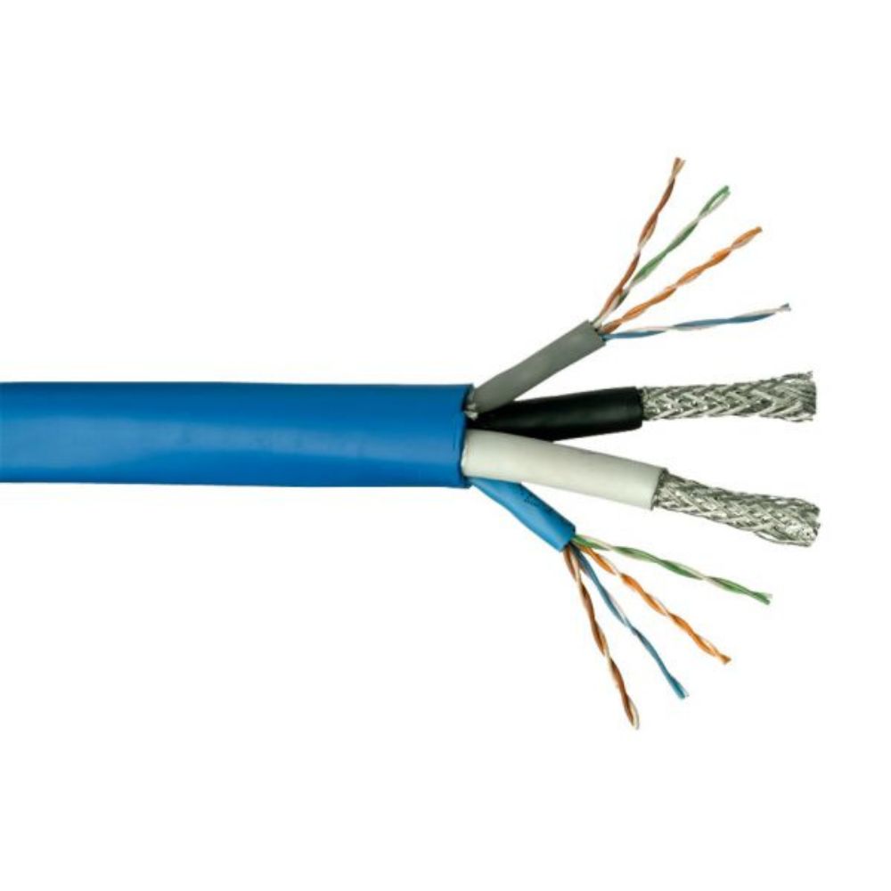 SCP CAT5E BC Quad Shield Coaxial Composite Cable 500ft. Spool HNC-2-BC