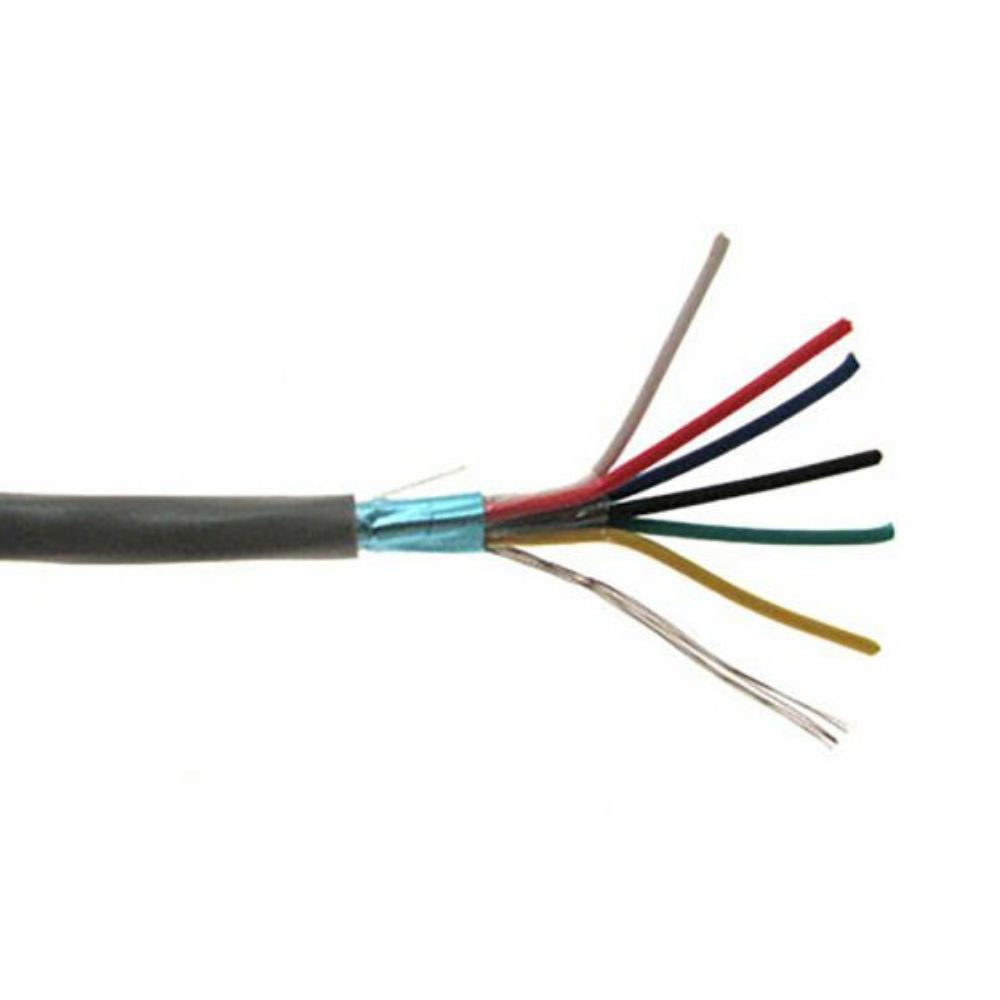 SCP Shielded Security Alarm Audio Cable PVC-Gray 1000ft. Box 18/6SH-GY