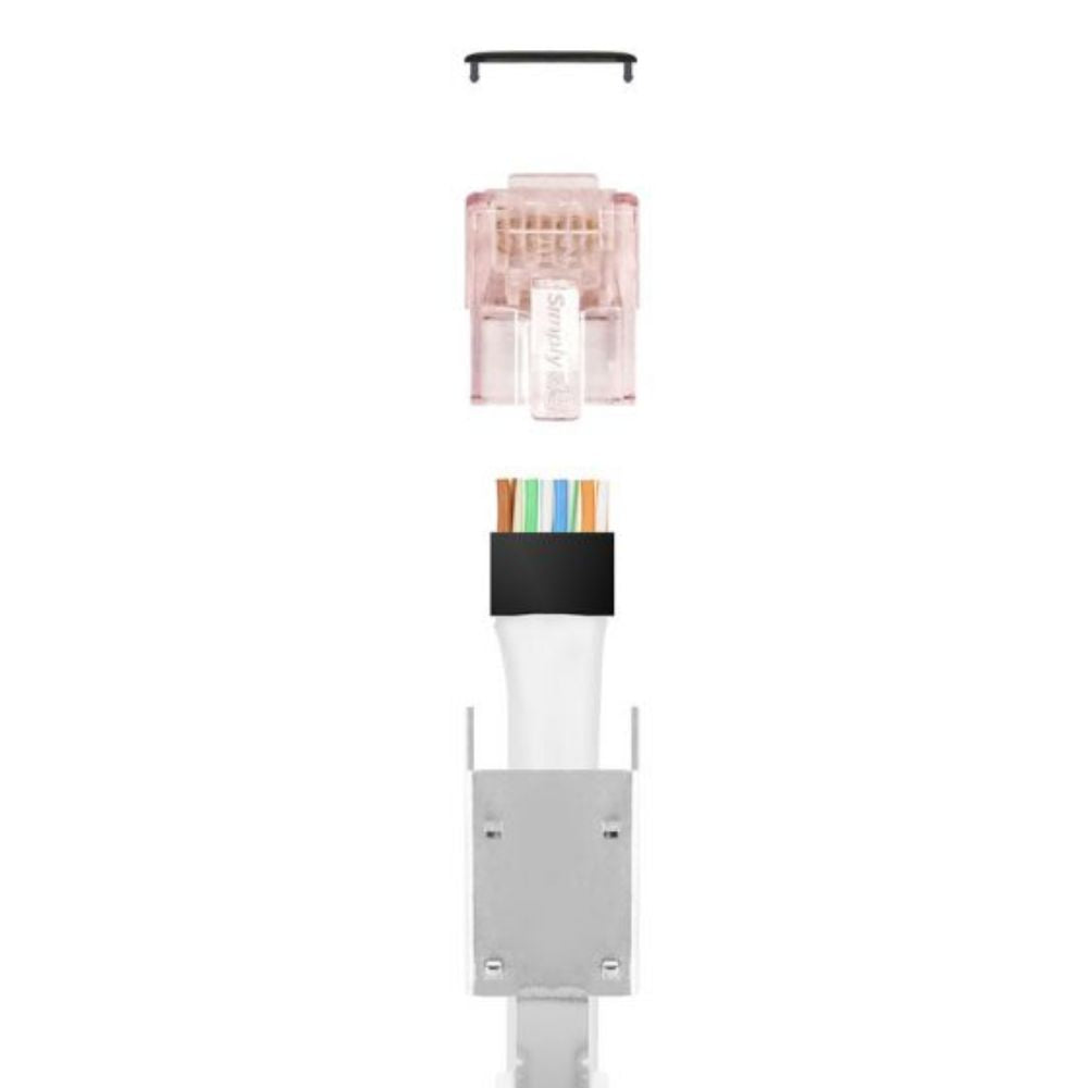 SCP Simply45® ProSeries Pass Through RJ45 Mod Plug - Red S45-1750P