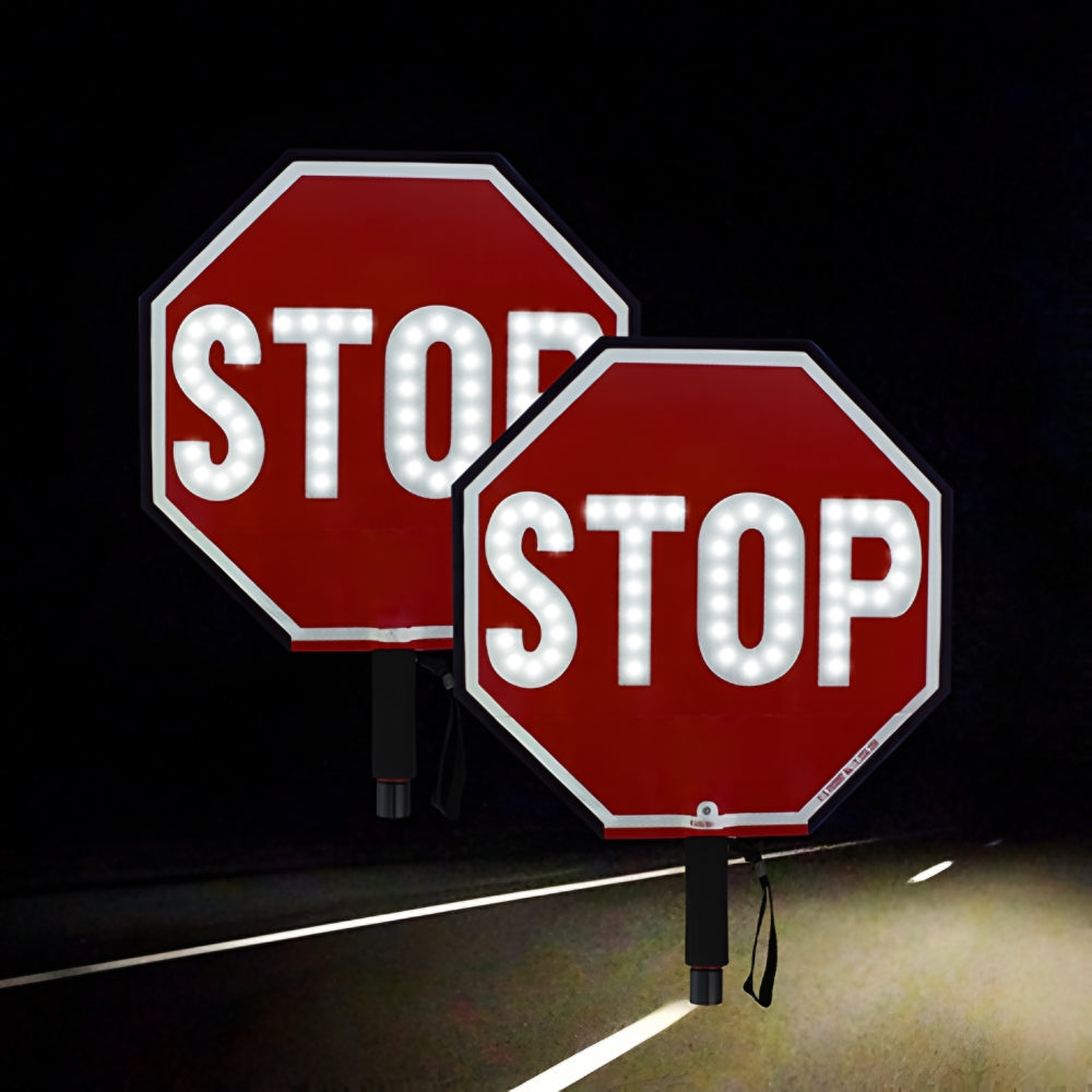 Stop-Lite PA-21112 18" LED STOP/STOP Paddle | All Security Equipment