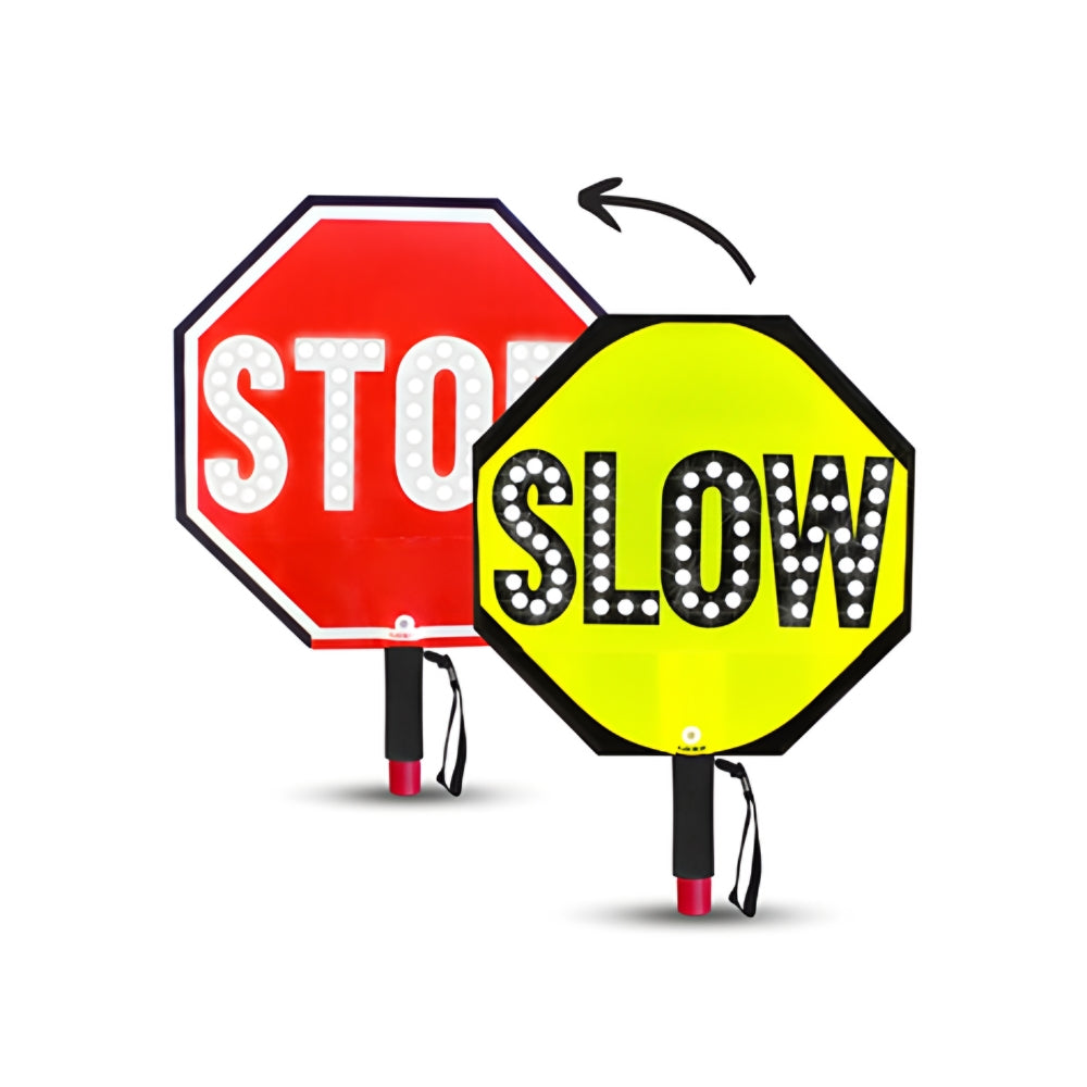 Stop-Lite PA-22212 18" LED STOP/SLOW Paddle (Canadian) | All Security Equipment