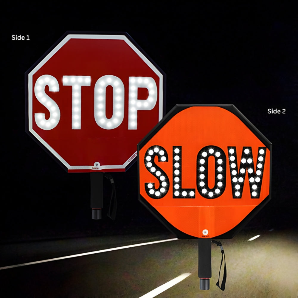 Stop-Lite PA-32112 24" LED SLOW/STOP Paddle | All Security Equipment
