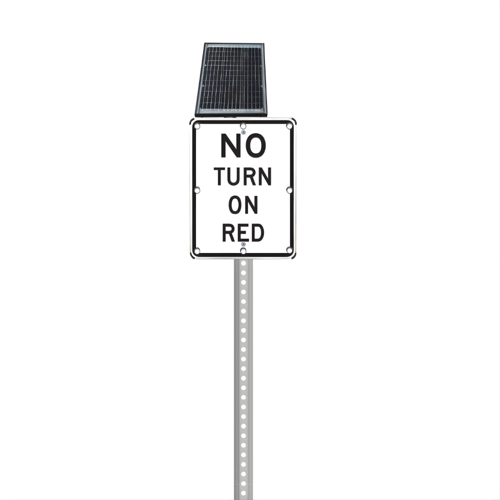 Stop-Lite R10-11a Solar LED No Turn On Red Sign | All Security Equipment