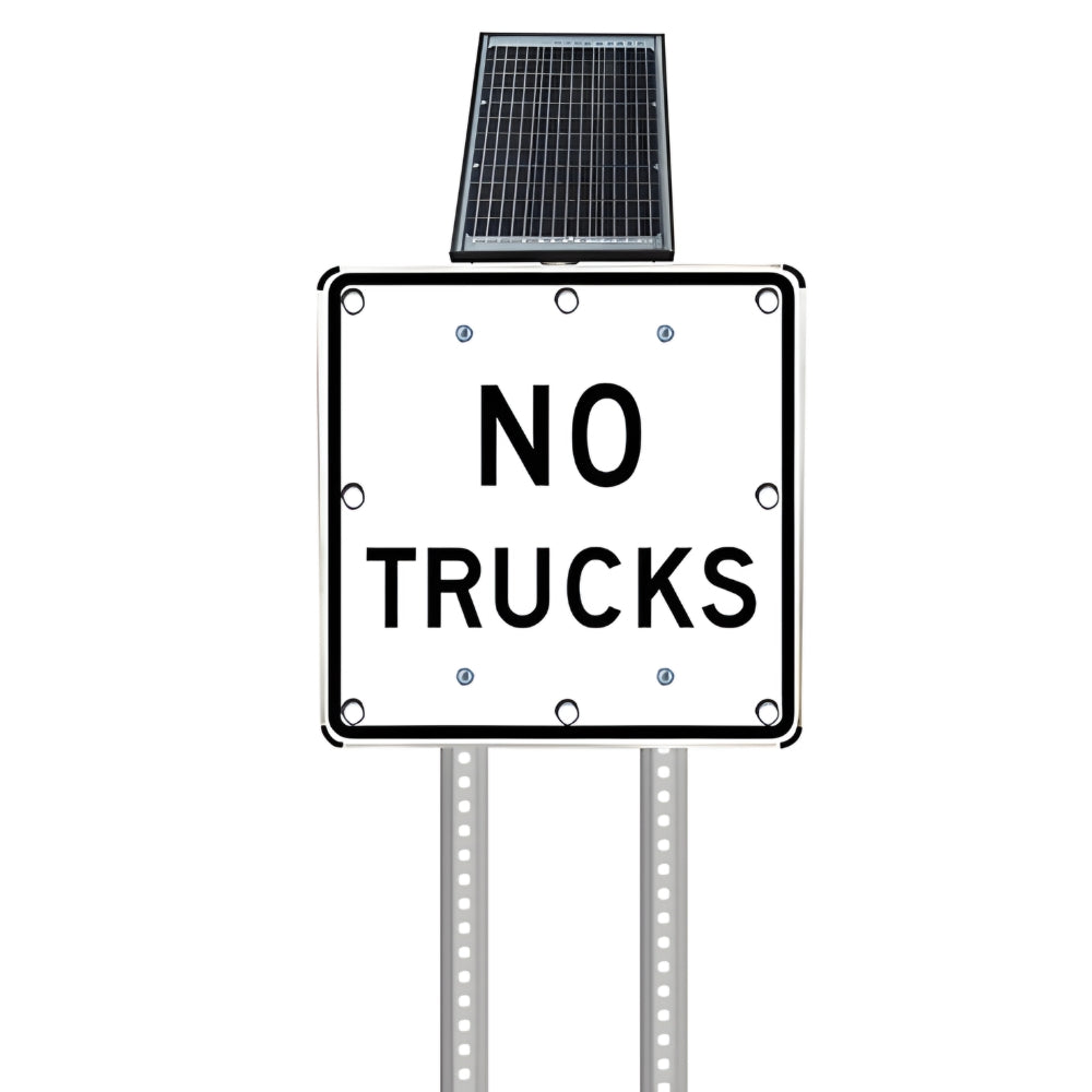 Stop-Lite R5-2a Solar LED No Trucks Sign | All Security Equipment