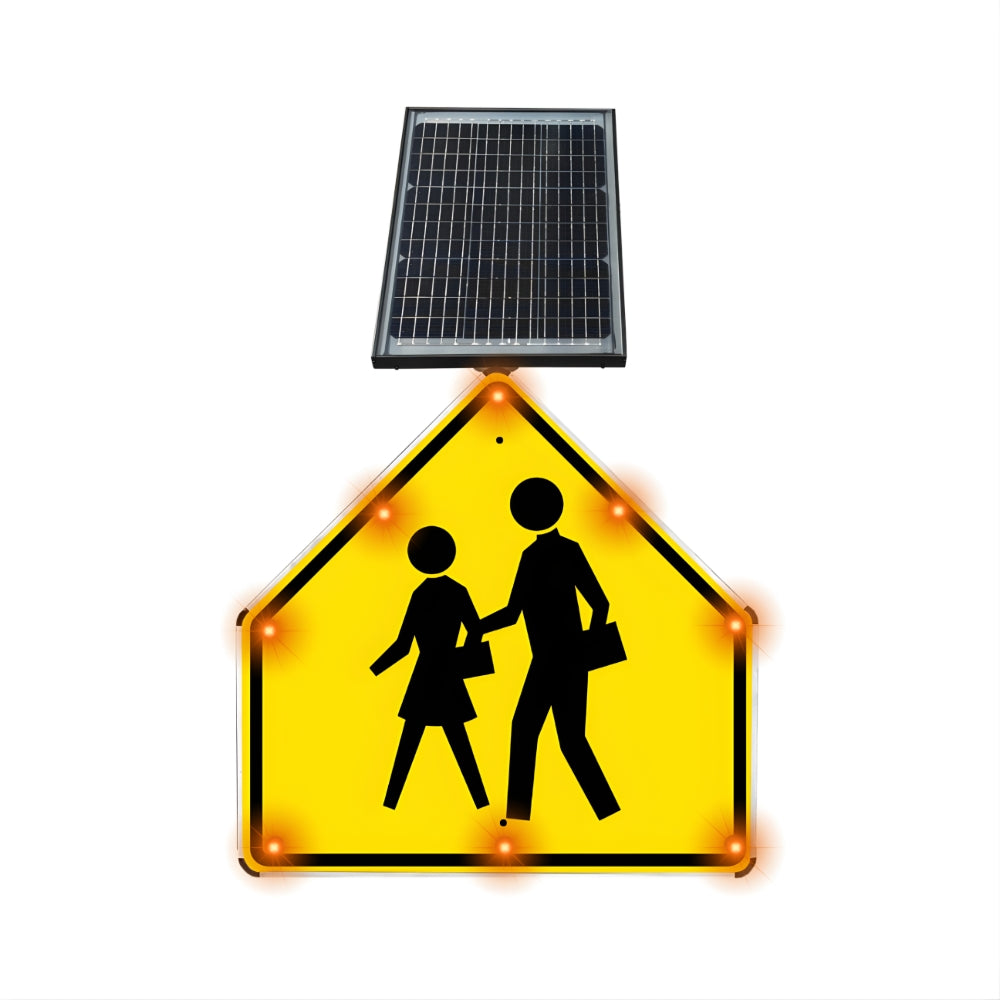 Stop-Lite S1-1 Solar LED School Zone | Pedestrian School Crossing Sign | All Security Equipment