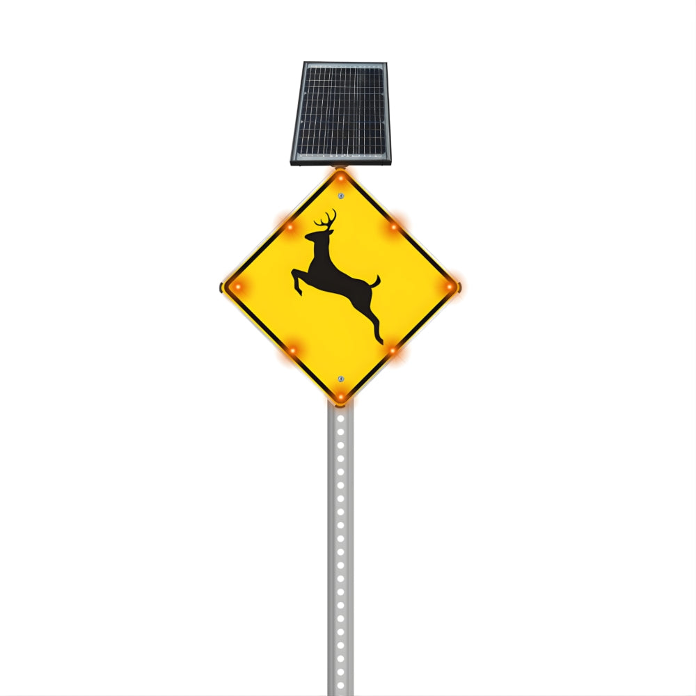 Stop-Lite W11-3 Solar LED Deer Crossing Sign | All Security Equipment