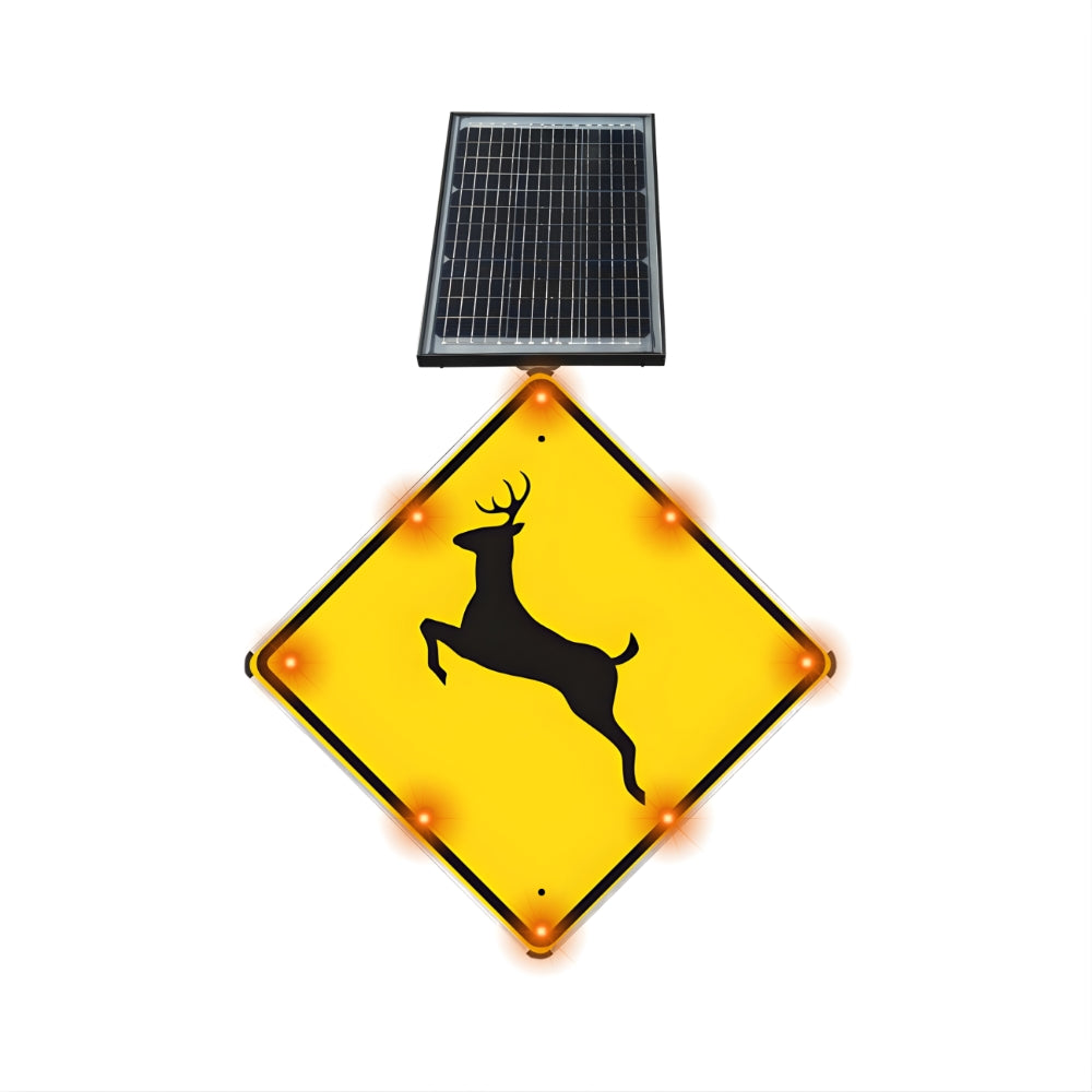 Stop-Lite W11-3 Solar LED Deer Crossing Sign | All Security Equipment