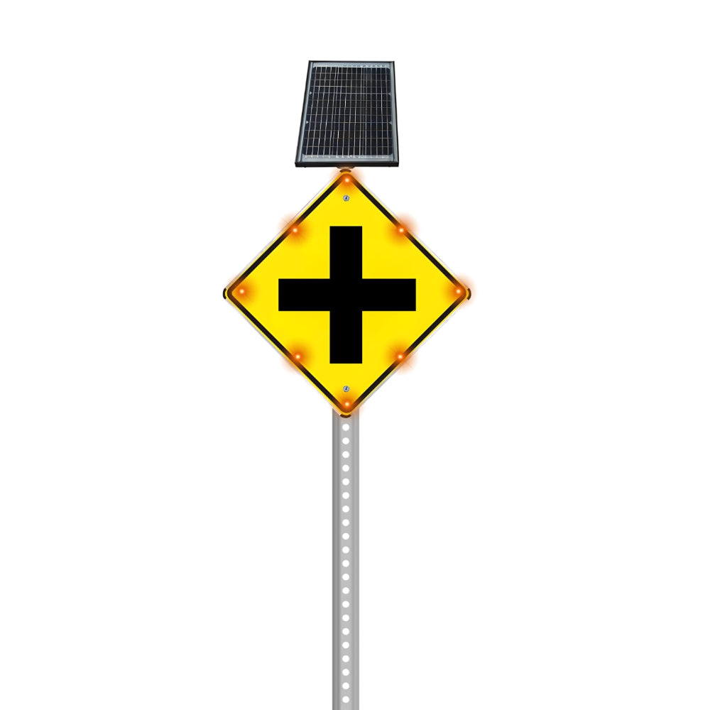 Stop-Lite W2-1 Solar LED Cross Road Intersection Sign | All Security Equipment