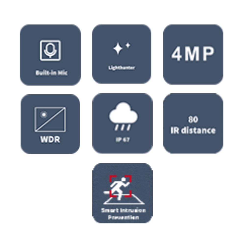 UNV 4MP HD 80m IR Fixed Bullet Network Camera IPC2314SB-ADF40KM-I0